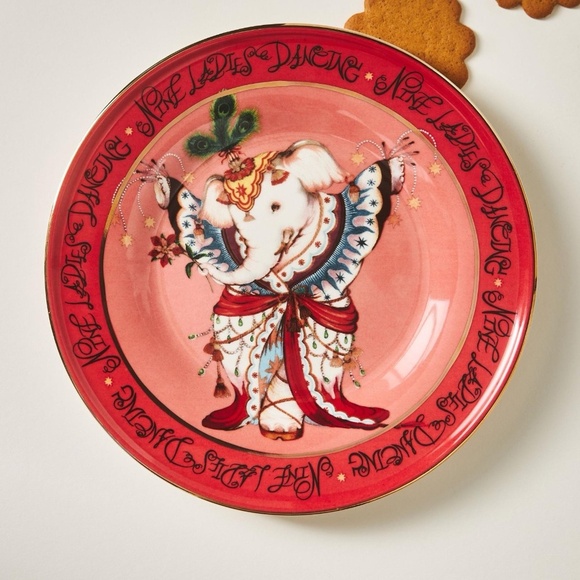Anthropologie Other - Anthropologie Taychamaythakool 12 Days Christmas Dessert  Plate  Ladies …